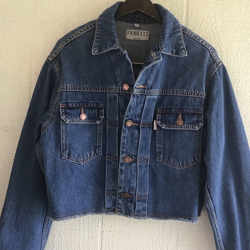 Fiorucci Berty denim jacket with angels iconic patch - Picture 15 of 16